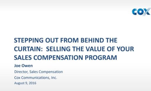 2016 selling the value of your sales compensation program
